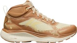 Buty damskie Keen Wmns Leiki Mid Wp Safari/chipmunk Brown. Brązowe obuwie trekkingowe damskie Keen, z materiału, bez zapięcia. Za 505.99 zł.