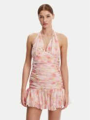BARDOT Sukienka koktajlowa 59705DB2 Różowy Regular Fit. Czerwone sukienki damskie Bardot, bez wzorów, z syntetyku, wizytowe, bez ramiączek. Za 299.99 zł.