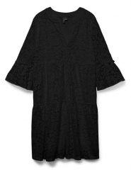 Vero Moda Sukienka w kolorze czarnym rozmiar: XS. Czarne sukienki damskie Vero Moda, bez wzorów, z bawełny, bez ramiączek. Za 124.11 zł.
