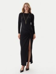 Fracomina Sukienka wieczorowa FQ25WD3006W62601 Czarny Slim Fit. Czarne sukienki damskie Fracomina, bez wzorów, z syntetyku, wizytowe, bez ramiączek. Za 779.99 zł.
