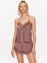 Hunkemöller Koszulka piżamowa Spun 201716 Brązowy Feminine Fit. Brązowe koszule nocne i halki Hunkemöller, s, bez wzorów, z syntetyku, bez kołnierzyka, bez ramiączek. Za 99.99 zł.