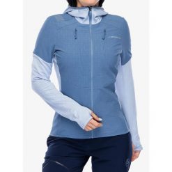 Bluza z kapturem damska La Sportiva Session Tech Hoody. Niebieskie bluzy damskie La Sportiva, na zimę, m, bez wzorów, z kapturem. Za 576.99 zł.
