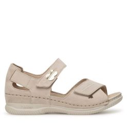 Sandały Rieker. Brązowe sandały damskie Rieker, bez wzorów, bez obcasa, na płaskiej podeszwie, bez zapięcia. Za 359.99 zł.