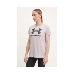 Koszulka Damska T-Shirt Damski Sportowy Under Armour Rival Logo Ss Xxl. Czerwone koszulki sportowe damskie Under Armour, xxl, bez wzorów, bez ramiączek, do biegania. Za 99.99 zł.