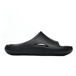 Sandały CROCS MELLOW RECOVERY SLIDE Czarny. Czarne sandały damskie Crocs, bez wzorów, z materiału, bez obcasa, bez zapięcia. Za 299.99 zł.