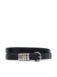 PINKO Pasek Damski Saddle Belt H1,2 20252 PLT01 105479.A1AC Czarny. Czarne paski damskie Pinko, bez wzorów, ze skóry. Za 589.99 zł.