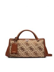 Guess Torebka Audrey Logo HWJG97 55060 Brązowy jasny. Brązowe kuferki damskie Guess, z materiału, bez dodatków. Za 634.99 zł.