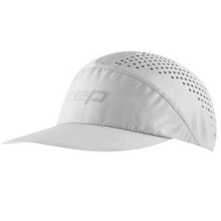 Czapka do biegania z daszkiem Pro Run Ultralight unisex. Białe czapki z daszkiem damskie CEP, bez wzorów, z materiału. Za 189.00 zł.