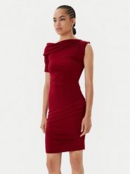 Guess Sukienka koktajlowa W5BK71 KCVG2 Bordowy Slim Fit. Czerwone sukienki damskie Guess, z aplikacjami, z syntetyku, wizytowe, bez ramiączek. Za 469.99 zł.