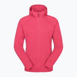 Bluza damska Rab Nexus Hoody. Czerwone bluzy damskie RAB, bez wzorów, bez kaptura. Za 352.49 zł.