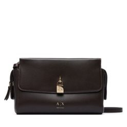 Torebka Armani Exchange. Brązowe listonoszki damskie Armani Exchange, bez wzorów, bez dodatków. Za 614.99 zł.