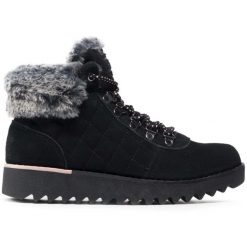 Skechers Damskie Buty Trekkingowe Bobs Mountain Kiss Czarne Zamsz 37. Czarne obuwie trekkingowe damskie Skechers, z zamszu, bez zapięcia. Za 314.99 zł.