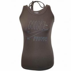 Koszulka sportowa damska Nike 218544074. Brązowe koszulki sportowe damskie Nike, xs, bez wzorów, bez ramiączek. Za 137.00 zł.