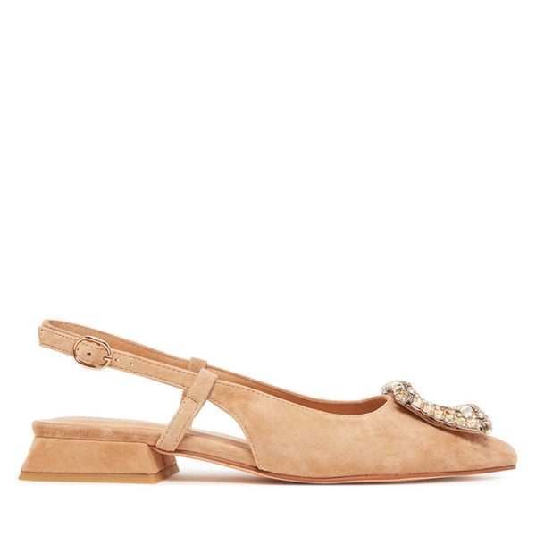 Czółenka Alma En Pena. Brązowe czółenka damskie Alma En Pena, bez wzorów, bez obcasa. Za 399.99 zł.