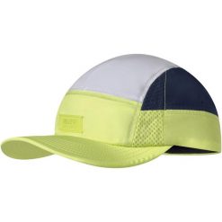 Czapka z daszkiem BUFF 5 PANEL GO CAP DOMUS APRICOT. Żółte czapki z daszkiem damskie Buff, bez wzorów. W wyprzedaży za 110.44 zł.