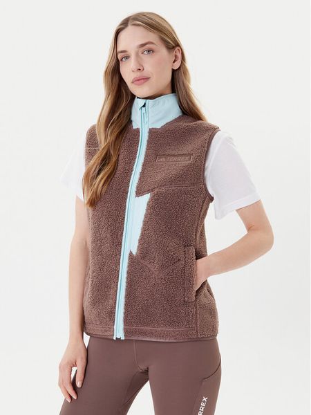 Adidas Bezrękawnik Terrex Xploric JN0927 Brązowy Regular Fit. Brązowe kamizelki damskie Adidas, s, bez wzorów, z syntetyku, bez kaptura. Za 259.99 zł.