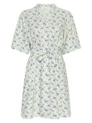 MOSS COPENHAGEN Sukienka w kolorze kremowym rozmiar: XS. Brązowe sukienki damskie Moss Copenhagen, bez wzorów, z tkaniny, bez ramiączek. Za 209.95 zł.