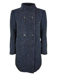 Elkline Płaszcz zimowy w kolorze granatowym rozmiar: 38. Niebieskie płaszcze damskie elkline, na zimę, z aplikacjami, z puchu, bez kaptura. Za 592.99 zł.