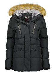 Geographical Norway Kurtka zimowa "Crown" w kolorze czarnym rozmiar: XL. Czarne kurtki damskie Geographical Norway, na zimę, xl, bez wzorów, z puchu, bez kaptura. Za 241.56 zł.