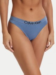 Calvin Klein Underwear Stringi LV00QD5292 Niebieski. Niebieskie stringi Calvin Klein Underwear, bez wzorów, z bawełny. Za 79.99 zł.