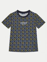 Guess T-Shirt L5RI18 K8HM4 Granatowy Regular Fit. Niebieskie t-shirty i koszulki chłopięce Guess, z aplikacjami, z bawełny, bez kołnierzyka, bez ramiączek. Za 69.99 zł.