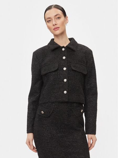 Kontatto Marynarka NO159F Czarny Regular Fit. Czarne marynarki i żakiety damskie Kontatto, l, bez wzorów, z syntetyku. Za 359.99 zł.