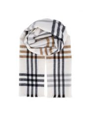 Jenny Fairy Szalik 4W4-007-AW24 Brązowy. Brązowe szaliki damskie Jenny Fairy, bez wzorów, z poliesteru. Za 59.99 zł.