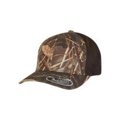Czapka 5-panelowa Flexfit 110 Mesh RealTree. Brązowe czapki damskie FLEXFIT, bez wzorów, z elastanu. Za 155.00 zł.