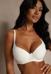 Jasnobeżowy Gładki Biustonosz o Klasycznym Fasonie Arriethia. Brązowe biustonosze Renee, bez wzorów. Za 24.99 zł.