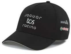 Czapka drużynowa Jaguar TCS Racing unisex czarna. Czarne czapki z daszkiem damskie Erima, z aplikacjami, z materiału. Za 189.99 zł.