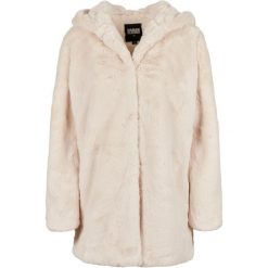 Damska kurtka z kapturem Urban Classics teddy coat. Białe kurtki damskie Urban Classics, na zimę, bez wzorów, z kapturem. Za 326.40 zł.