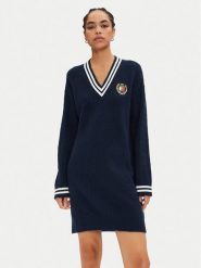 Tommy Jeans Sukienka dzianinowa DW0DW19810 Granatowy Relaxed Fit. Niebieskie sukienki damskie Tommy Jeans, bez wzorów, z dzianiny, bez ramiączek. Za 319.99 zł.