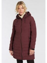 Killtec Płaszcz pikowany w kolorze ciemnoczerwonym rozmiar: 46. Czerwone płaszcze damskie Killtec, bez wzorów, z materiału, bez kaptura. Za 404.99 zł.