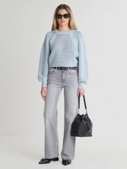 BIG STAR Sweter w kolorze błękitnym rozmiar: L/XL. Niebieskie swetry klasyczne damskie Big Star, l, bez kołnierzyka. Za 114.99 zł.