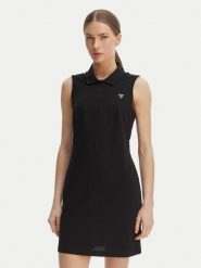 Guess Sukienka codzienna V6GK09 K3152 Czarny Regular Fit. Czarne sukienki damskie Guess, z aplikacjami, bez ramiączek. Za 294.99 zł.
