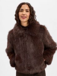 Marie Lund Damowa kurtka ze sztucznego futra Kobiety brązowy, 40. Brązowe kurtki damskie Marie Lund, bez wzorów, bez kaptura. Za 399.95 zł.