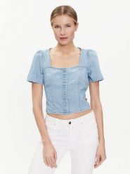Levi's® Bluzka Pascale A7332-0004 Niebieski Regular Fit. Niebieskie bluzki damskie m, bez wzorów, z bawełny, bez kołnierzyka, bez ramiączek. W wyprzedaży za 229.99 zł.