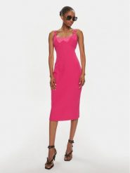 Versace Jeans Couture Sukienka codzienna 76HAO919 Różowy Slim Fit. Czerwone sukienki damskie Versace Jeans Couture, bez wzorów, z jeansu, bez ramiączek. Za 939.99 zł.