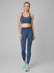 4F Legginsy treningowe bezszwowe damskie - turkusowe XL/XXL. Niebieskie legginsy damskie 4F, xl, bez wzorów, z dzianiny. Za 149.99 zł.