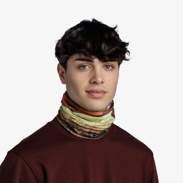 Chusta wielofunkcyjna Buff Original EcoStretch - neski multi. Żółte chusty damskie Buff, bez wzorów, z elastanu. Za 65.00 zł.