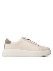 Calvin Klein Sneakersy Cupsole Lace Up Lth HW0HW02540 Beżowy. Brązowe obuwie sportowe damskie Calvin Klein, ze skóry, bez zapięcia. Za 519.99 zł.