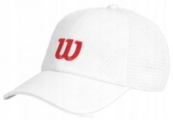 Czapka tenisowa Wilson Active Perforated Cap. Białe czapki damskie Wilson, bez wzorów, z materiału. Za 145.00 zł.