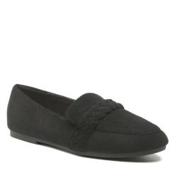 Lordsy Clara Barson. Czarne półbuty damskie Clara Barson, bez wzorów, bez obcasa, bez zapięcia. Za 59.99 zł.