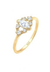 Elli Valentin Floral Zirkonia Kristalle 925er Silber Pierścionki 1 ct Damski. Pierścionki damskie Elli, z cyrkonią, srebrne. Za 203.99 zł.