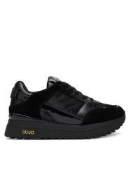 Liu Jo Sneakersy Maxi Wonder 91 BF5005 PX522 Czarny. Czarne obuwie sportowe damskie Liu Jo, ze skóry, bez zapięcia. Za 680.00 zł.