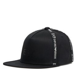 Czapka z daszkiem EA7 Emporio Armani. Czarne czapki z daszkiem damskie EA7 Emporio Armani, bez wzorów. Za 229.99 zł.