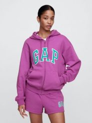 GAP Bluza w kolorze fioletowym rozmiar: L. Różowe bluzy damskie GAP, l, bez wzorów, bez kaptura. Za 140.53 zł.