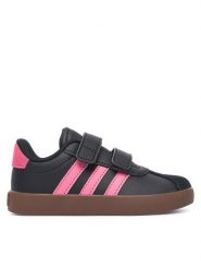 Adidas Sneakersy Vl Court 3.0 Shoes Kids KK4577 Czarny. Czarne buty sportowe dziewczęce Adidas, ze skóry, bez zapięcia. Za 179.99 zł.