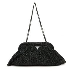 Torebka Guess. Czarne torebki wieczorowe damskie Guess, z aplikacjami, bez dodatków. Za 609.99 zł.