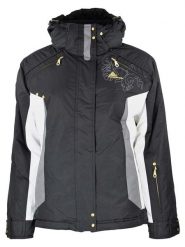 Peak Mountain Kurtka narciarska "Anityx" w kolorze czarno-białym rozmiar: S. Białe kurtki sportowe damskie Peak Mountain, s, bez wzorów, bez kaptura. Za 201.08 zł.